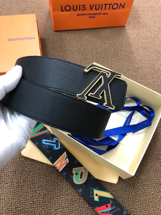 LV - Black with a Gold-tone Buckle